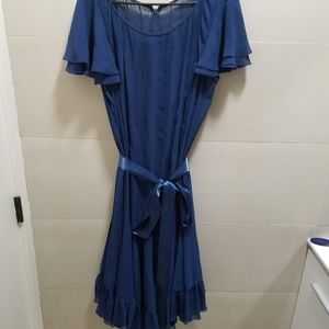 Blue flowy dress